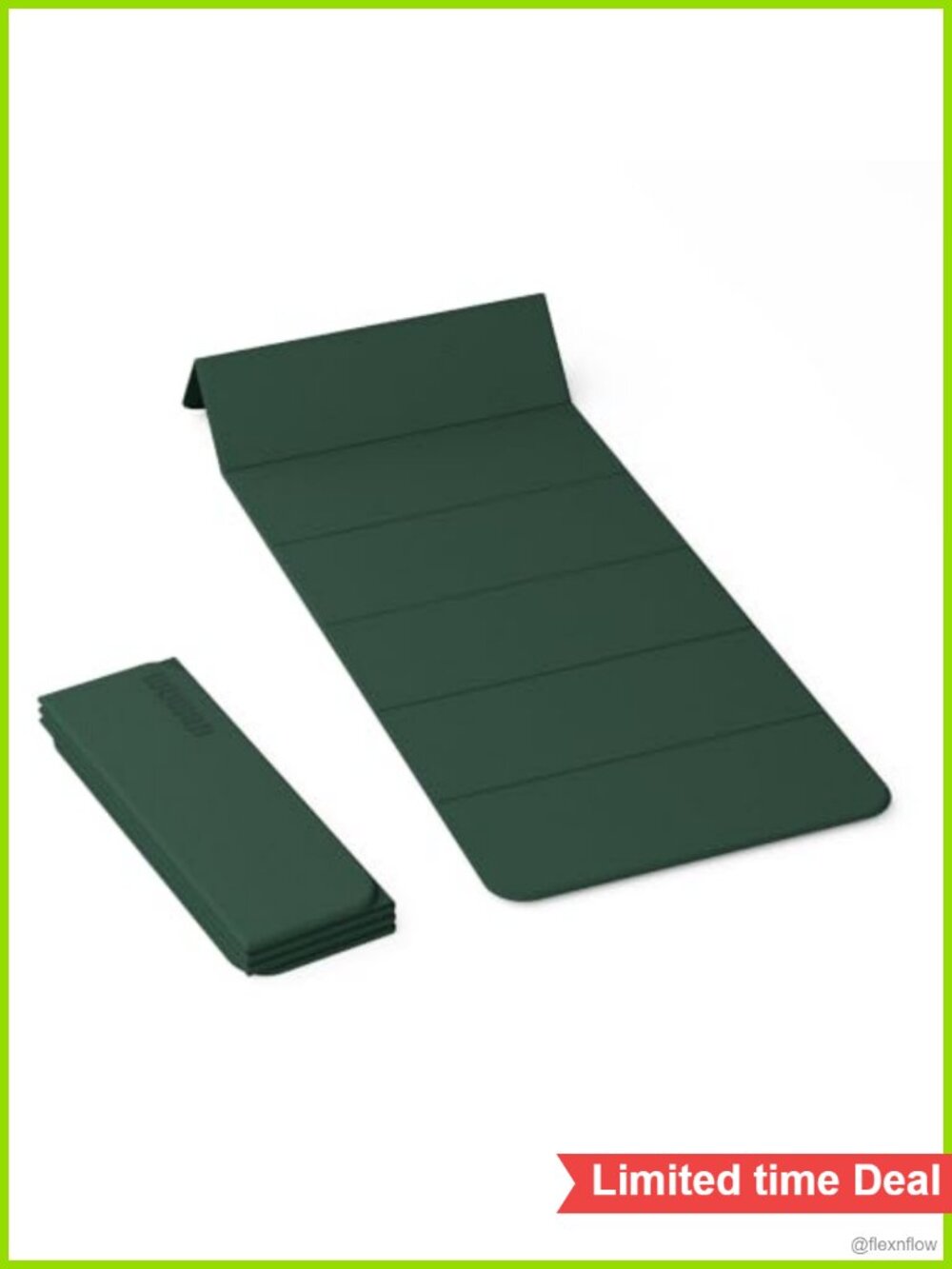 Foldable Yoga Mat Thick 10mm TPE Non Slip Exercise Mat for Pilates Home Gym